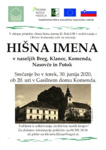 STARA HIŠNA IMENA 2 – PREDSTAVITEV
